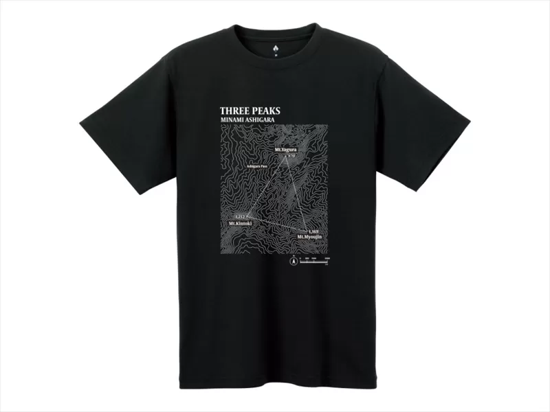 モンベルTシャツ 南足柄市オリジナルデザイン（等高線）＜ブラック/S＞【 神奈川県 南足柄市 】