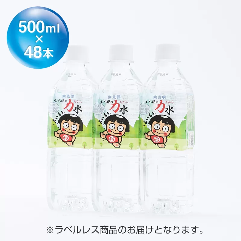 おためしAセット 金太郎の力水ラベルレス　500ml×48本（24本入×2箱）【水 ペットボトル 神奈川県 南足柄市】