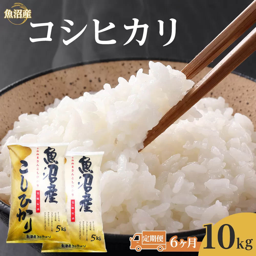 【6ヶ月定期便】魚沼産コシヒカリ　10kg　2024年10月～発送開始｜新潟県　魚沼　こしひかり　令和6年産