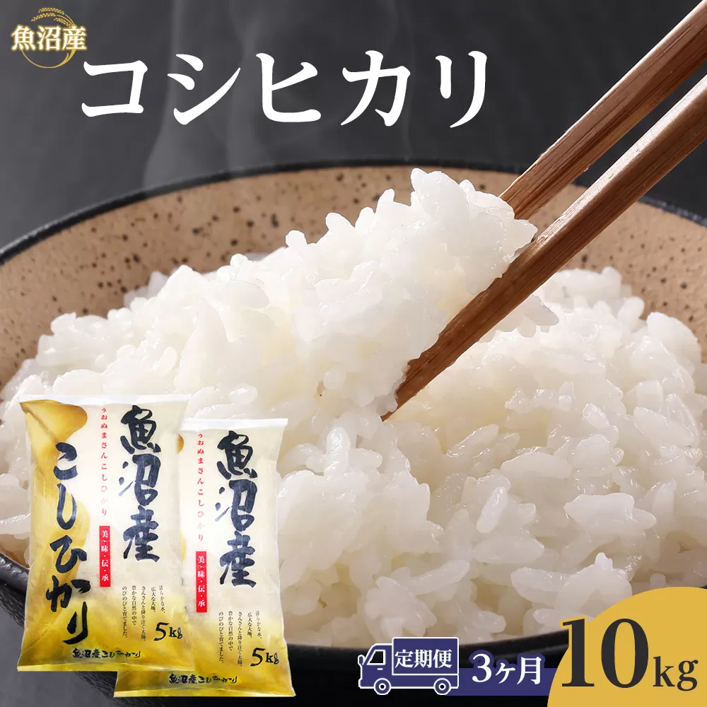 【3ヶ月定期便】魚沼産コシヒカリ　10kg　2024年10月～発送開始｜新潟県　魚沼　こしひかり　令和6年産