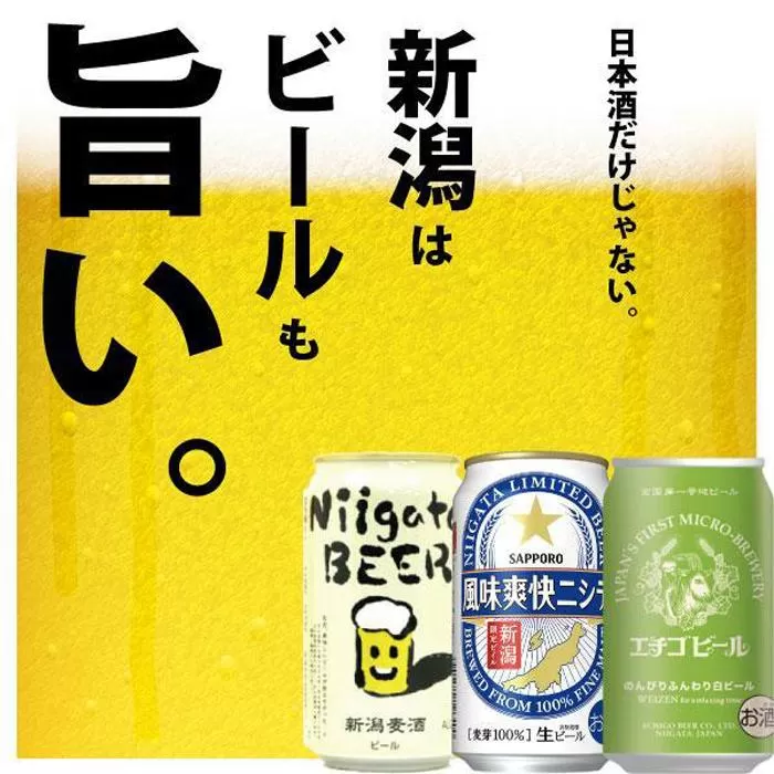 新潟ビール飲み比べ 3種X2本（計6本）セット