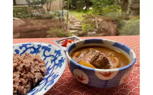 城下町しばたの恵みカレー 400g×4 【 カレー 志まや 割烹 豚肉 4袋 400g 冷凍 簡単 贈答 レトルト 時短 パック J33 】　