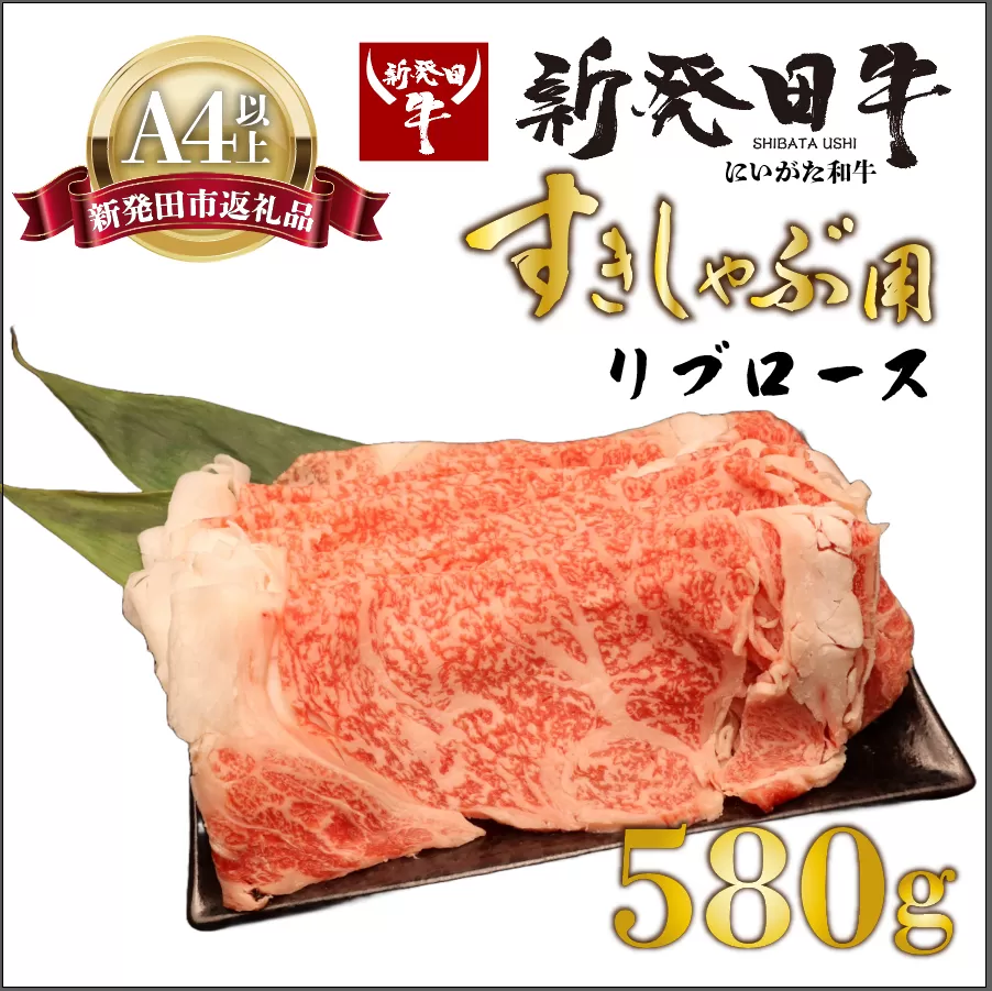 リブロース しゃぶしゃぶ すき焼き 580g 牛肉 ロース 霜降り にいがた和牛 和牛 新発田牛 赤身 焼肉 ふるさと納税 和牛 BBQ キャンプ 特選 贅沢 厳選和牛 ブランド牛 ギフト 贈答 お歳暮  新潟 新潟県 新潟産 新発田 新発田市 新発田産 年末の推し えのもとミート enomoto014