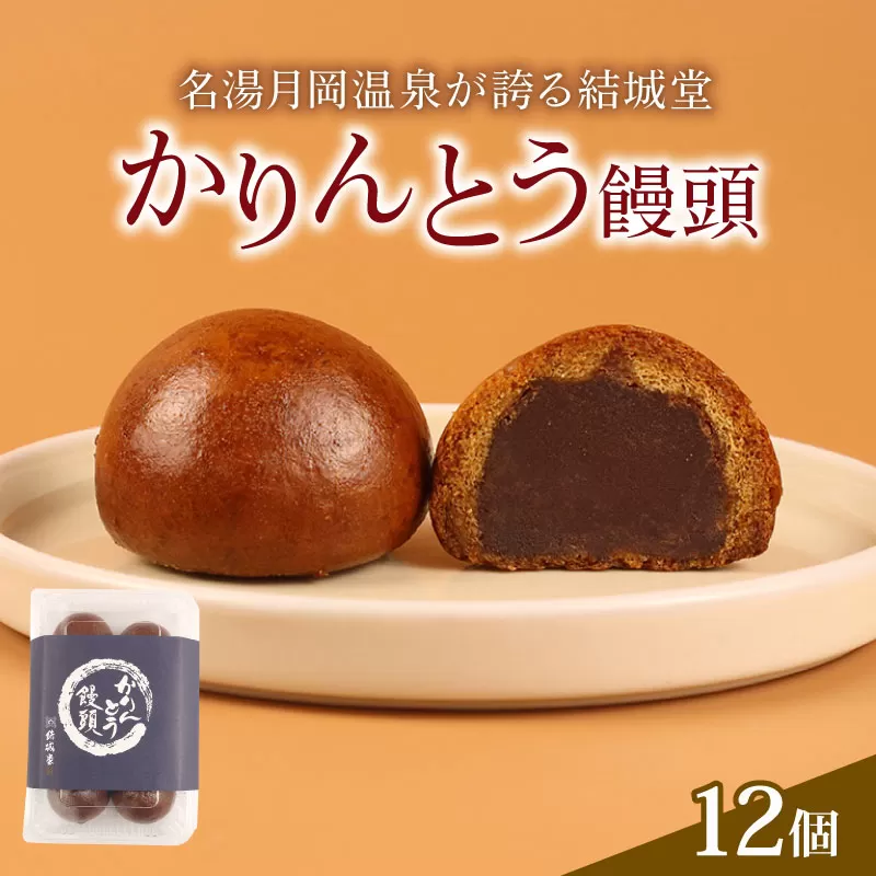 かりんとう饅頭 12個入 冷凍 和菓子 かりんとう まんじゅう 饅頭 あんこ 餡 スイーツ お菓子 ご褒美 贈答用 プレゼント お土産 老舗 結城堂 新潟 新発田市 yukido004
