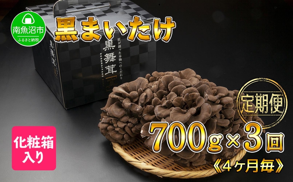 定期便 全3回】 新潟県 南魚沼産 厳選 国産 黒 高級 舞茸 まいたけ 産地直送 700g  大平きのこ研究所｜南魚沼市｜新潟県｜返礼品をさがす｜まいふる by AEON CARD