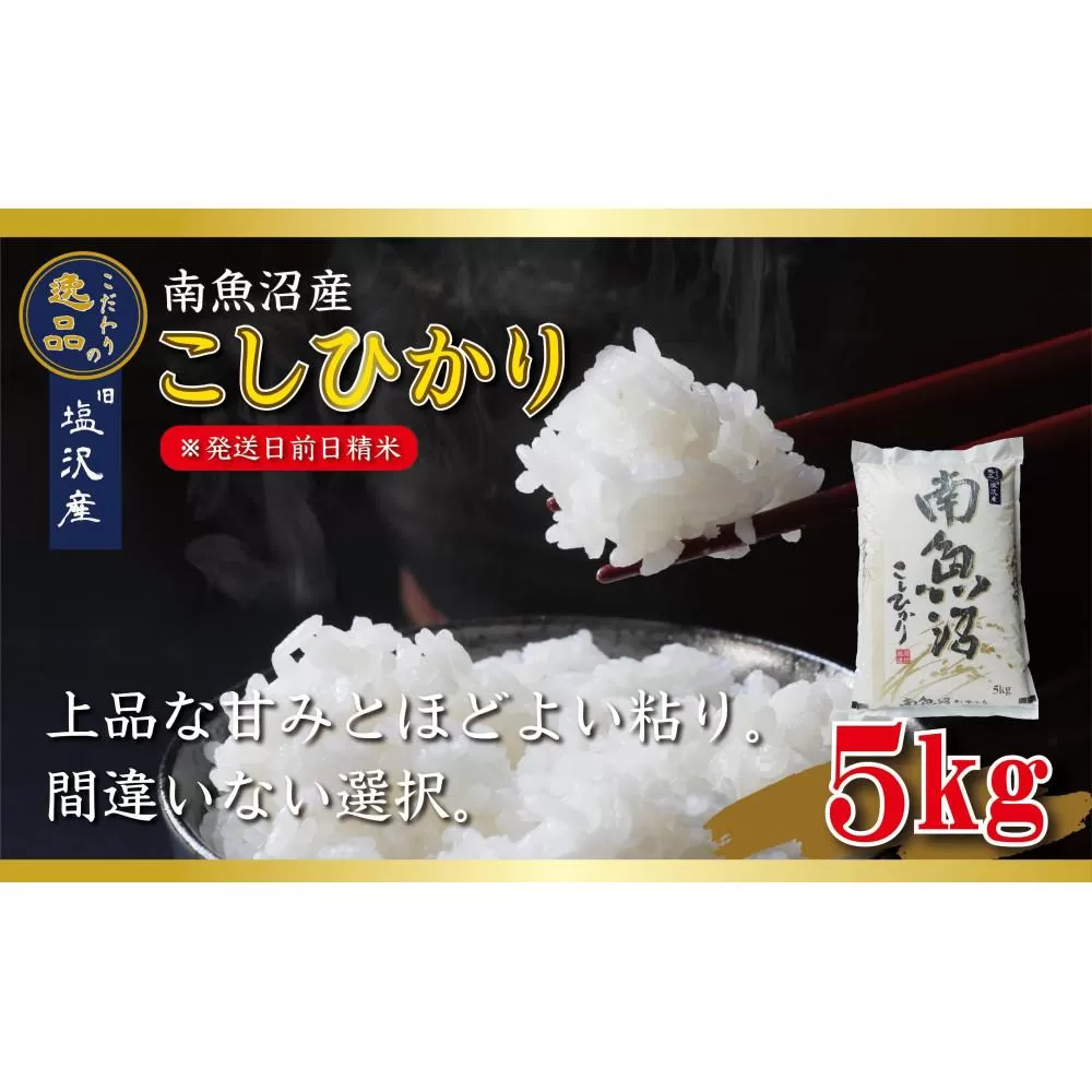 【令和6年産 先行予約】南魚沼産コシヒカリ5kg【塩沢地区】