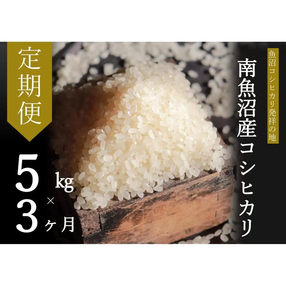 【令和7年産新米予約】【定期便・中旬お届け】5kg×3ヶ月　南魚沼産コシヒカリ【2025年10月中旬より順次発送予定】