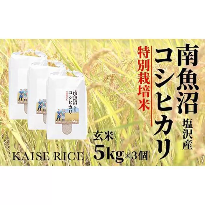 【新米予約９／１５発送スタート】令和６年度産 南魚沼産塩沢コシヒカリ（特別栽培米８割減農薬）玄米５ｋｇ×３個