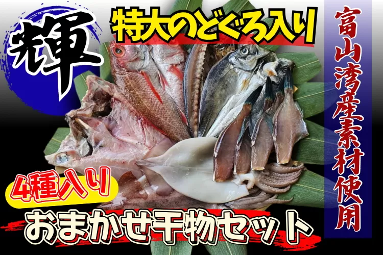 富山湾産おまかせ干物セット「輝」のどぐろ入り ※北海道・沖縄・離島への配送不可