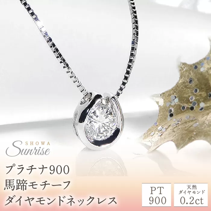 【0.2ct】馬蹄モチーフ　プラチナ900　ダイヤモンドネックレス　CSN0081 SWAV010