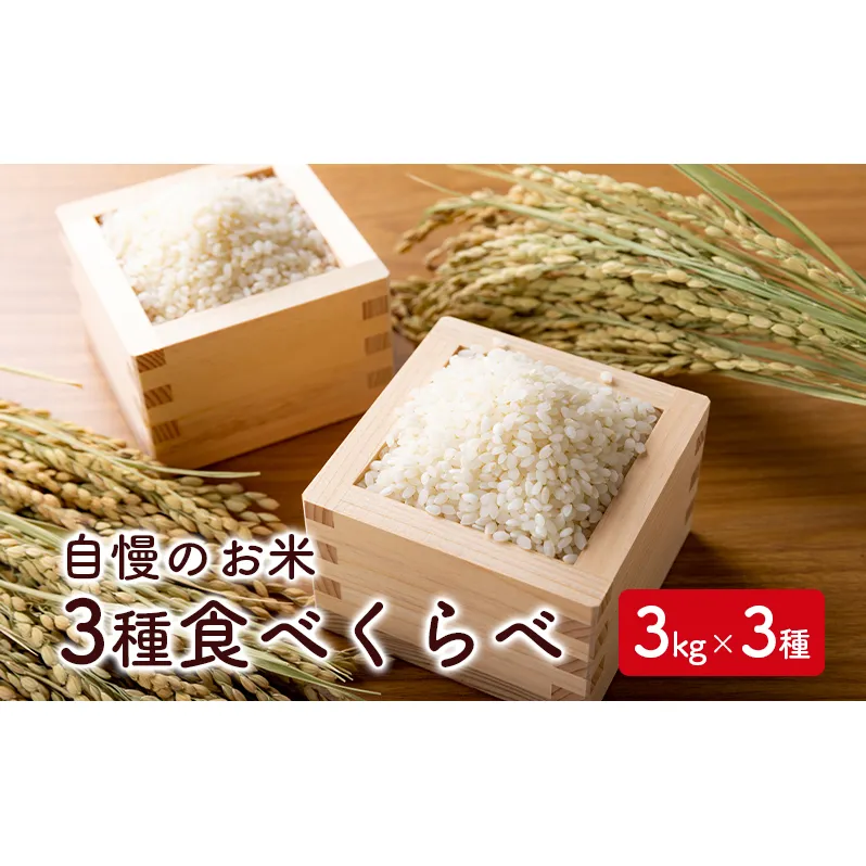 当店自慢のお米3種食べくらべ 3kg×3種