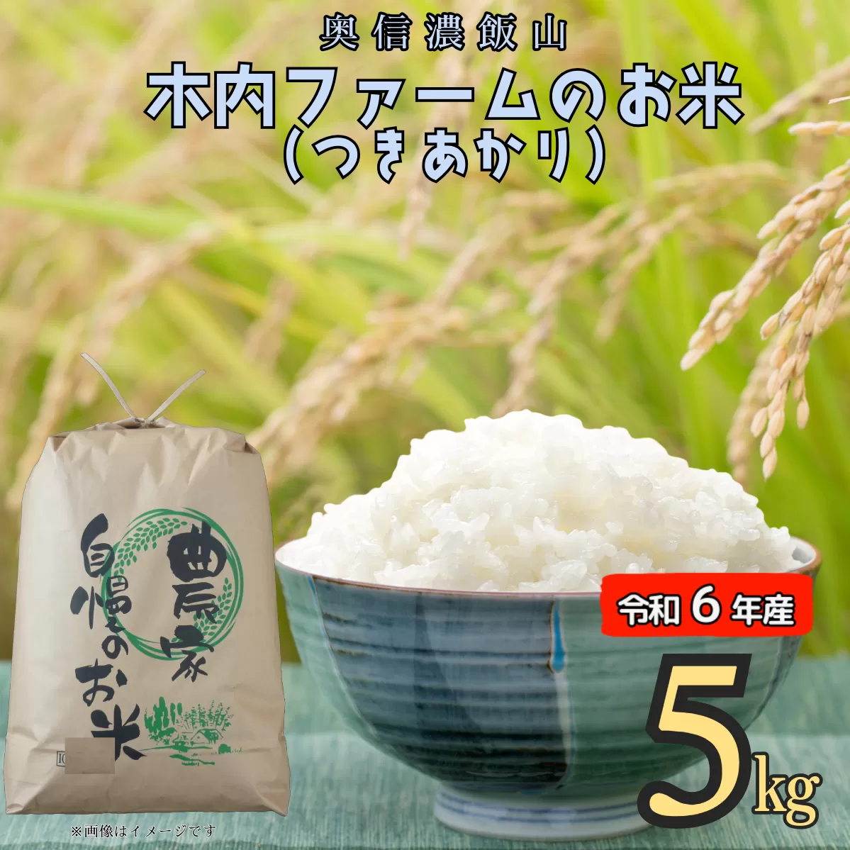 【令和6年産】奥信濃飯山～木内ファームのお米(つきあかり）～ 5kg (6-56A)