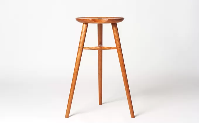 木工yamagen Crescent stool［cherry］