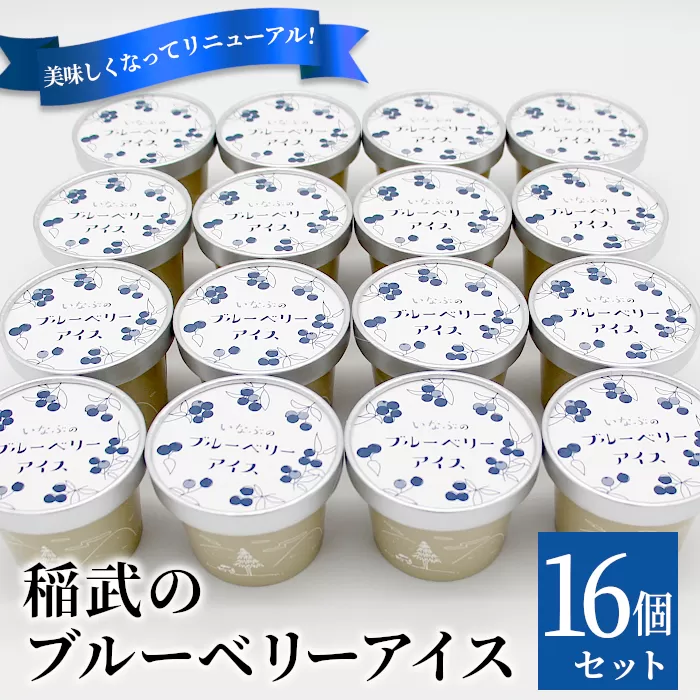 無農薬！皮ごと使用！30品種をブレンドした ブルーベリー アイス(80ml)×16個入り