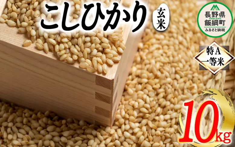 玄米 コシヒカリ 10kg 特A 沖縄県への配送不可 ふるさと振興公社 お米 こしひかり 信州 長野県 飯綱町 [1560]
