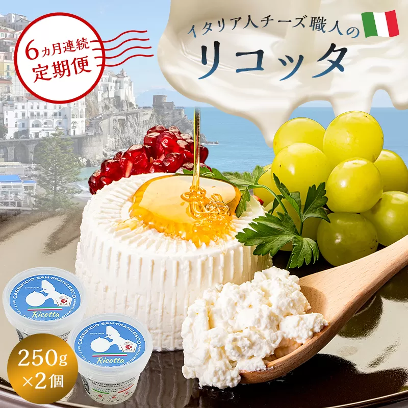 【定期便】リコッタ Ricotta 250g 2個セット(6カ月連続お届け)　0073-050