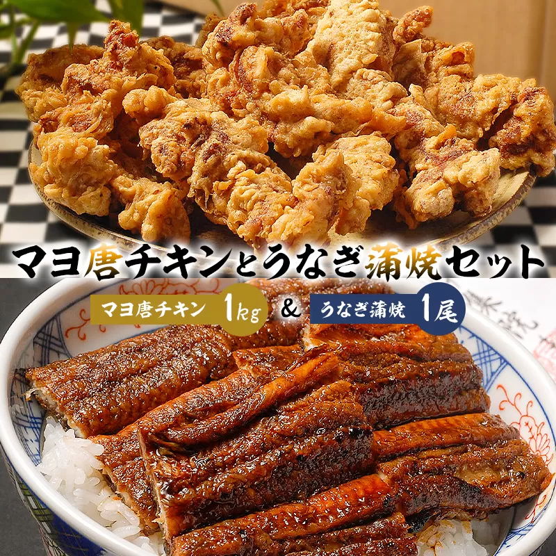 「マヨ唐チキン」と「炭かおる地焼き　うなぎ蒲焼（たれ付）」のセット　0021-013