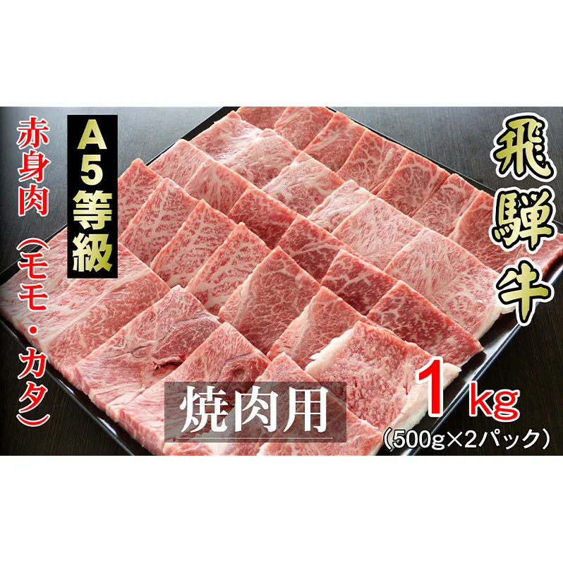 牛肉 飛騨牛 焼き肉 セット 赤身 モモ 又は カタ 1kg 黒毛和牛 Ａ5 美味しい お肉 牛 肉 和牛 焼肉 BBQ バーベキュー 【岐阜県輪之内町】