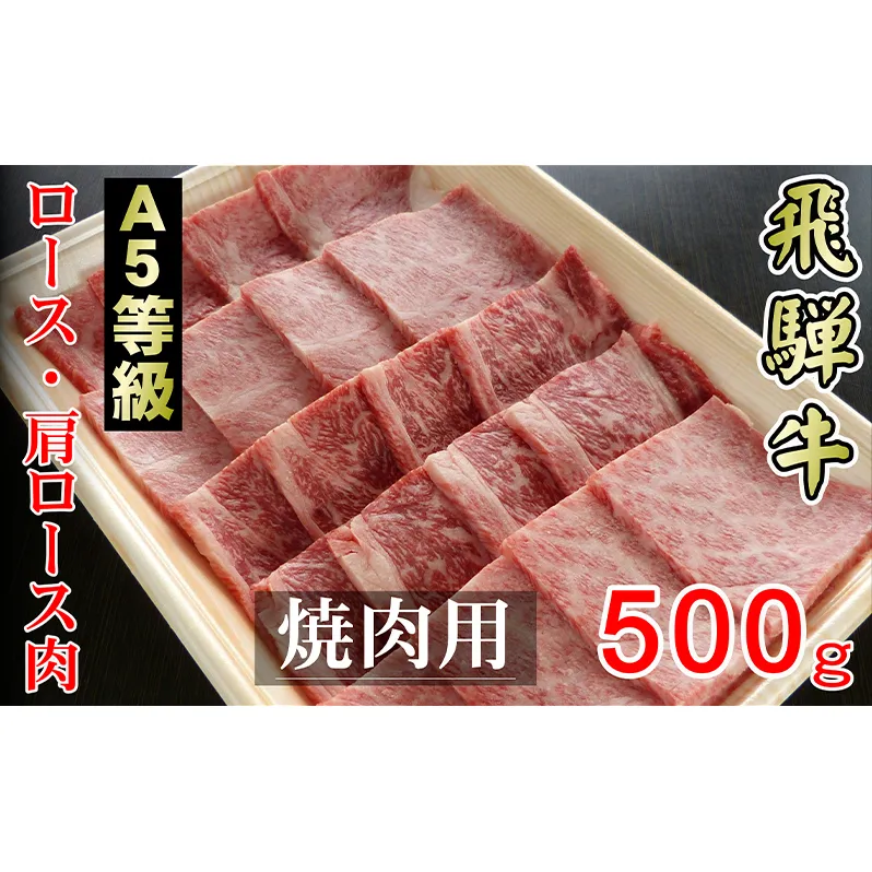 牛肉 飛騨牛 焼き肉 セット ロース 又は 肩ロース 500g 黒毛和牛 Ａ5 美味しい お肉 牛 肉 和牛 焼肉 BBQ バーベキュー 【岐阜県輪之内町】