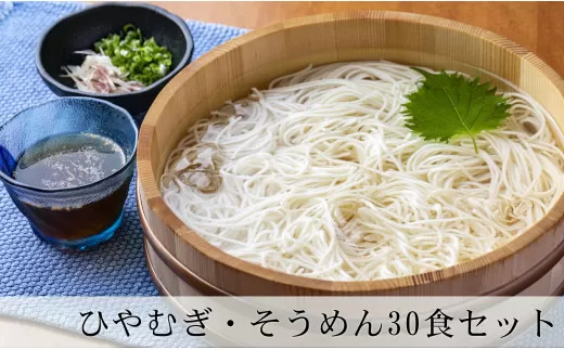 ひやむぎ・そうめん堪能セット 10袋(30食分) 島田麺 しまだ麺 冷や麦 冷麦 素麺 乾麺 夏 常備食 保存食