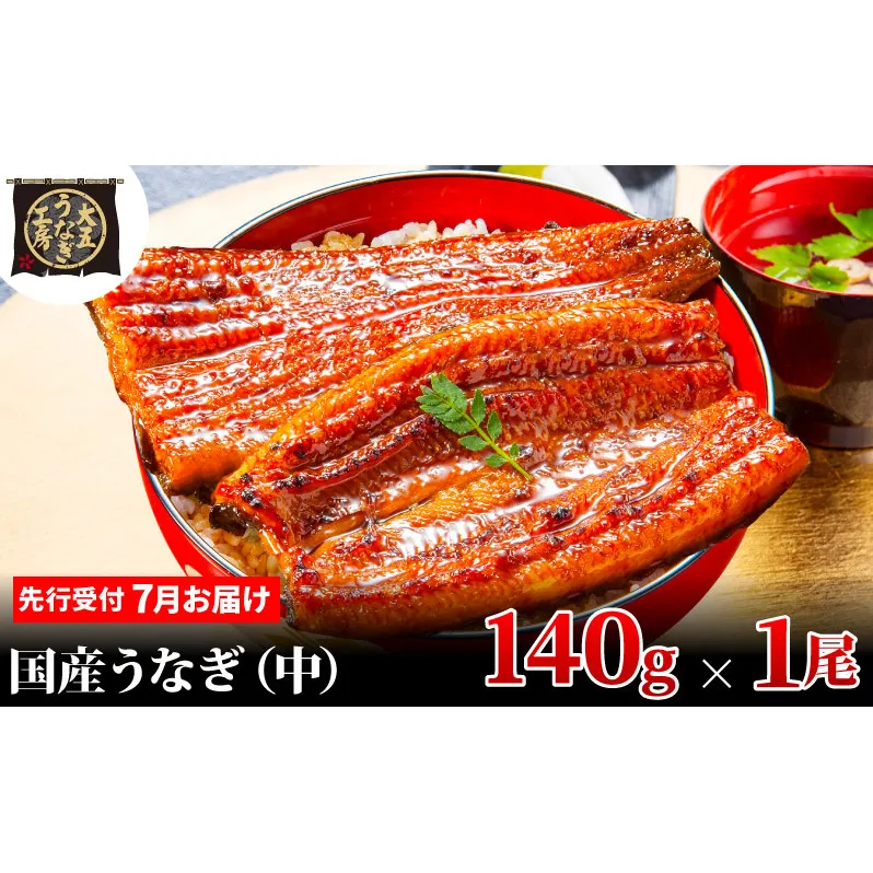 先行受付 【7月上旬配送】 うなぎ蒲焼 140g×1尾 うなぎ 鰻 蒲焼 蒲焼き 大五通商 静岡 島田市