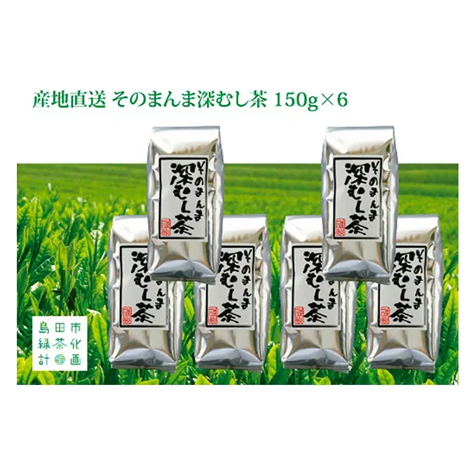 産地直送 そのまんま深むし茶 150g 6パック セット 詰め合わせ 深蒸し煎茶 深蒸し茶 深蒸し 煎茶 緑茶 日本茶 お茶 茶 お茶っぱ 茶葉 飲み物 飲料 ドリンク 静岡茶 静岡 静岡県 島田市