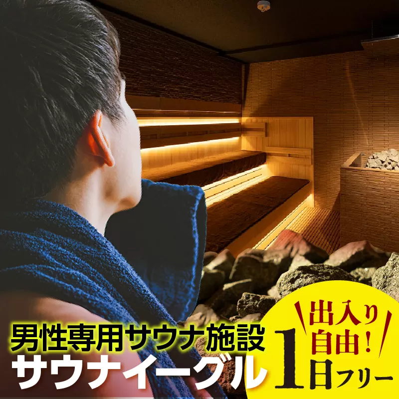 【ふるさと納税限定】　サウナイーグル１日フリー入泉券（深夜料金・宿泊ルーム代込み。１日何度でも出入り自由） （1708）