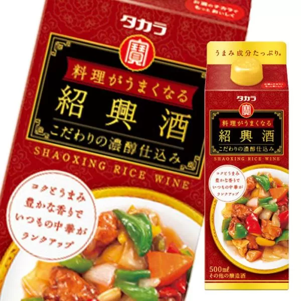 タカラ　料理がうまくなる紹興酒＜こだわりの濃醇仕込み＞　500ml　12本