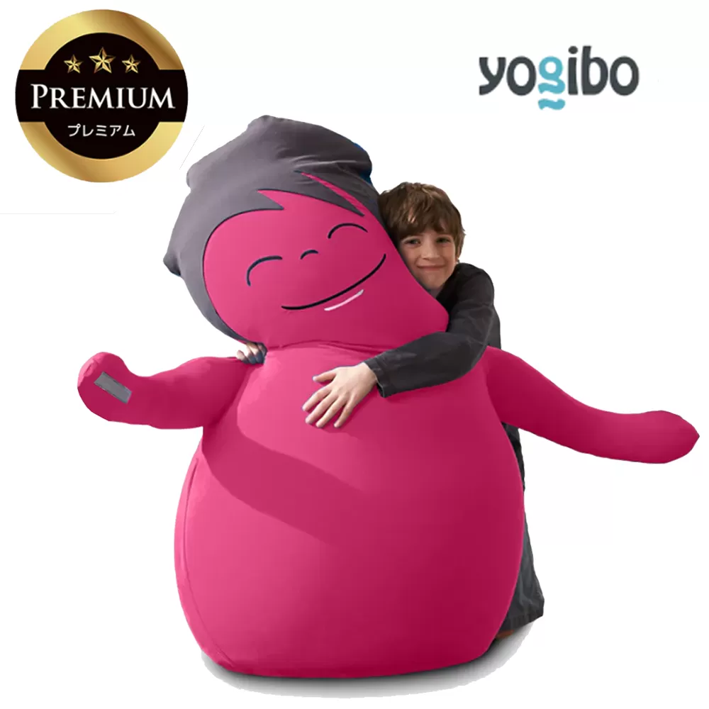 あなたをやさしく抱きしめてくれるかわいい友達。Hugibo Premium（ハギボープレミアム）ピンク【Yogibo ヨギボー プレミアム ビーズクッション ビーズ 座椅子 椅子 クッション ビーズソファー ビーズソファ 新生活 プレゼント インテリア 家具 ベッド ゲーム 三重県 四日市市】