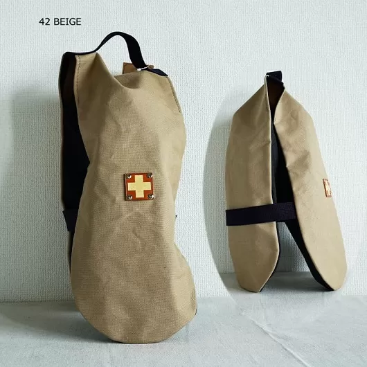 木の庄帆布 公式 シューズケース シューズサック Shoes Case 【KinoshoTRANSIT】　K-KHG-SS01M-（C/#42 BEIGE / ベージュ）