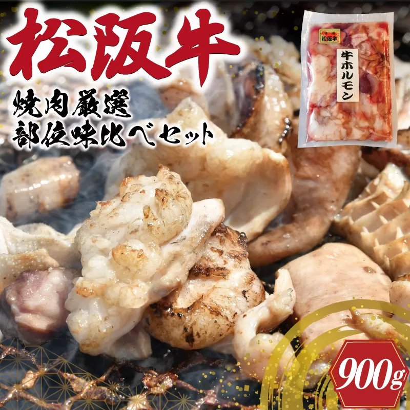 L3　松阪牛　焼肉【松阪牛ホルモン付】厳選部位味比べセット　900g