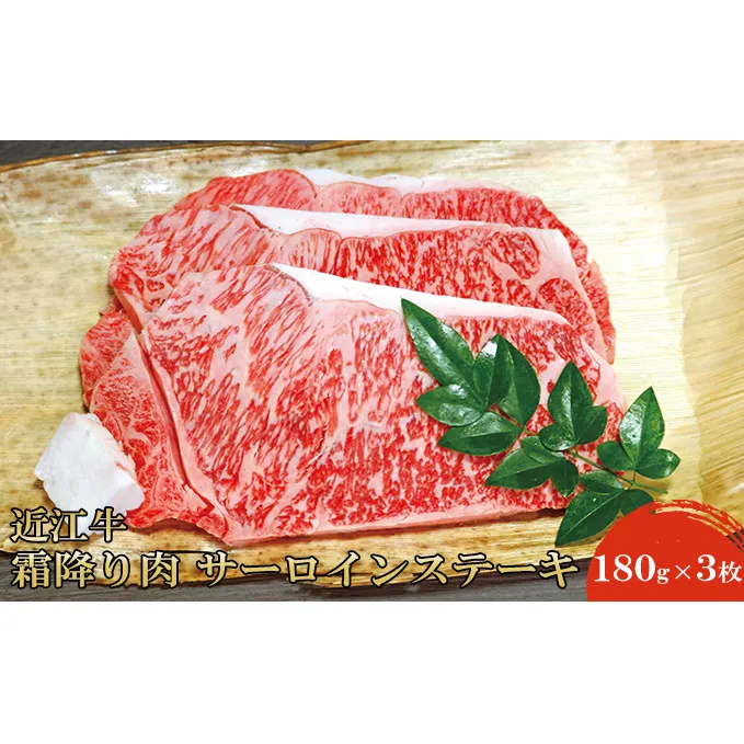 近江牛霜降り肉 サーロインステーキ（180g×3枚）