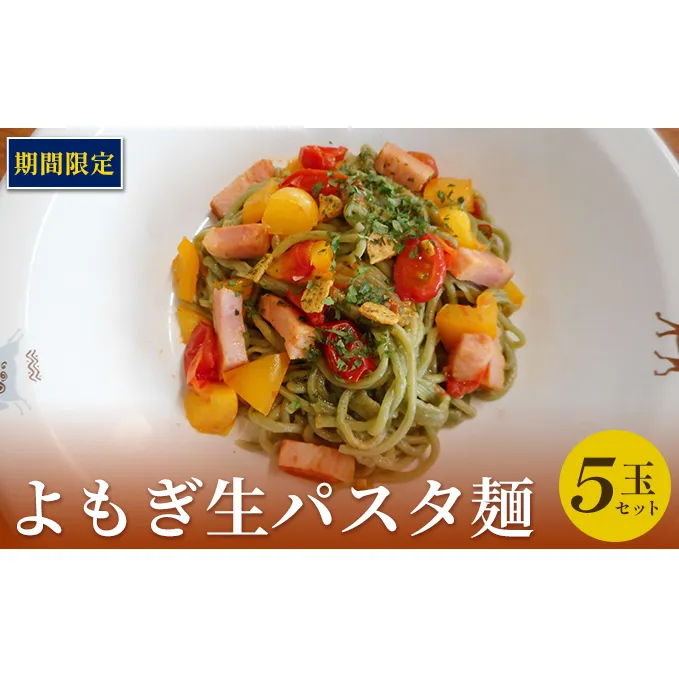 【数量・期間限定商品】よもぎ生パスタ麺(5玉セット)