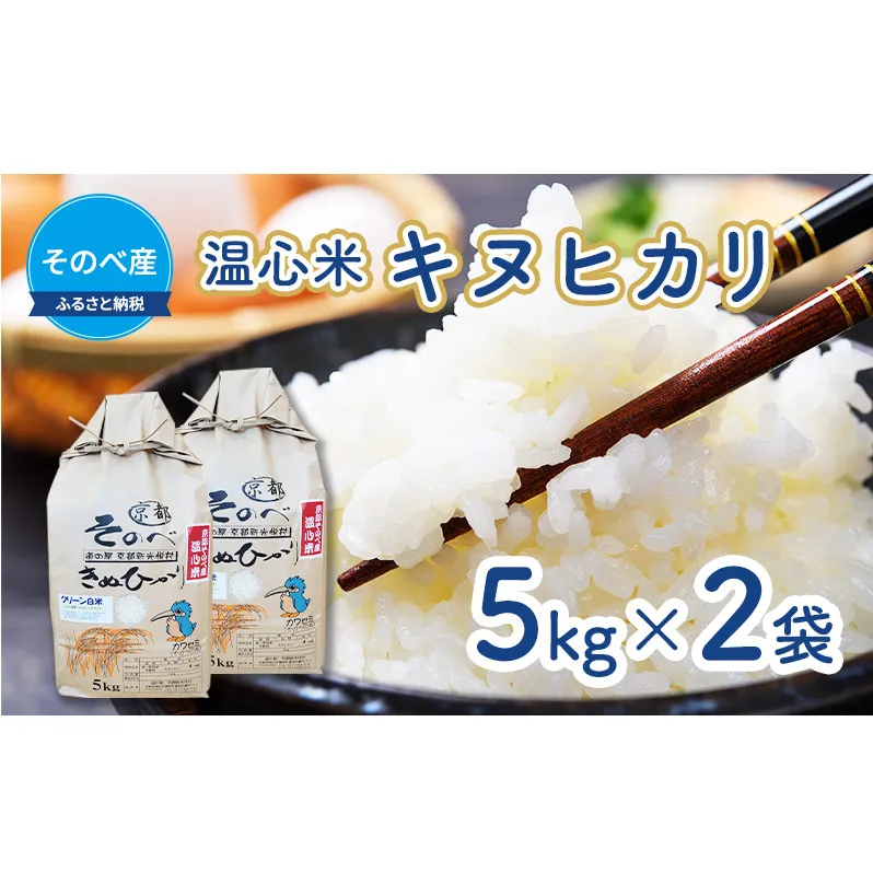 米 キヌヒカリ 5kg ×2袋 そのべ産 温心米 2023年度産 お米 10kg 単一原料米 きぬひかり 丹波 精米 白米 こめ コメ 京都