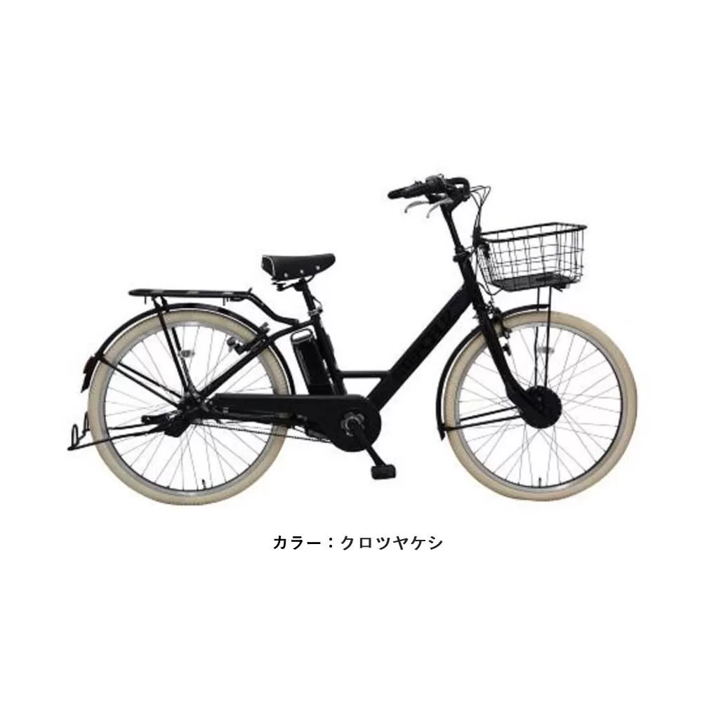 ヱビス自転車 スポーティー＆スタイリッシュな電動アシスト自転車 シマノ製内装3段変速  ST6B42-Cib　【クロツヤケシ】