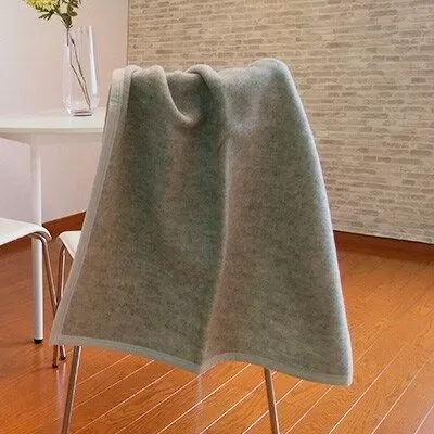 ウール/綿 毛布 ハーフサイズ グレー系 [0171]