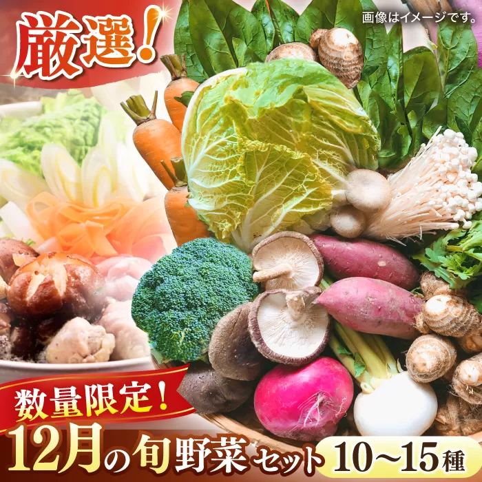 【数量限定】厳選！旬を味わう高槻野菜おまかせ詰め合わせセット 12月（10種〜15種）　大阪府高槻市/高槻あぐり[AOCS018] [AOCS018]