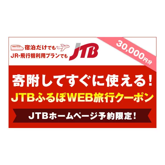 【高槻市】JTBふるぽWEB旅行クーポン（30,000円分）