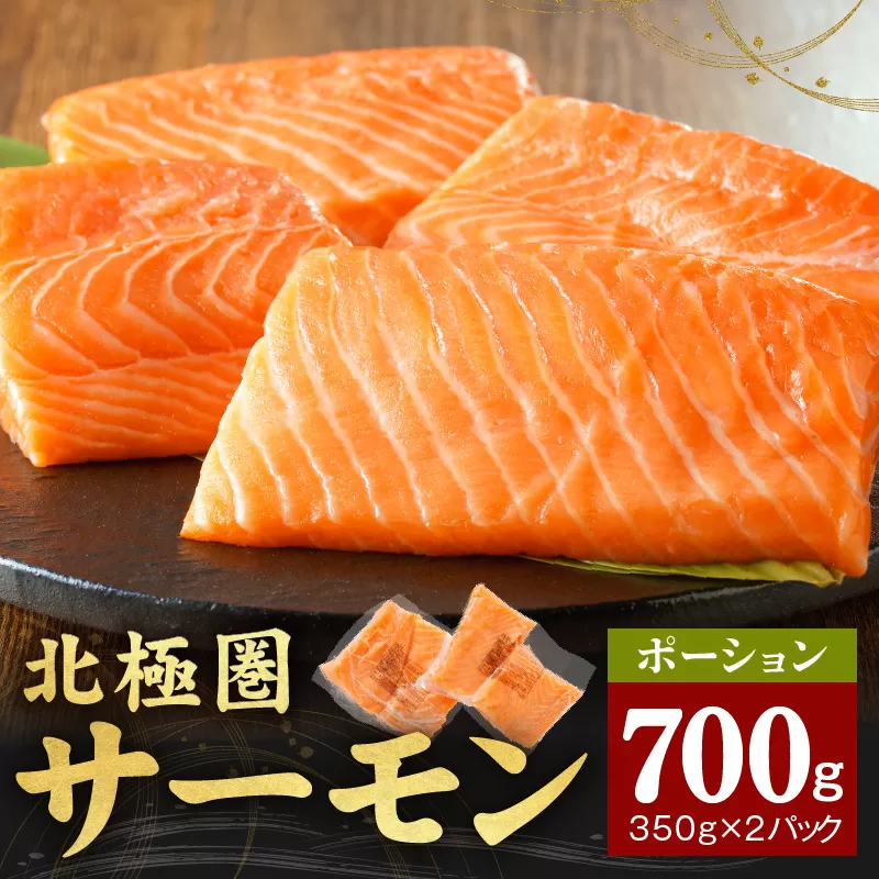 北極圏サーモン ポーション 700g【小分け 350g×2P 海鮮丼 人気 オススメ 小分け 冷凍 簡単調理 一人暮らし 東洋冷蔵】