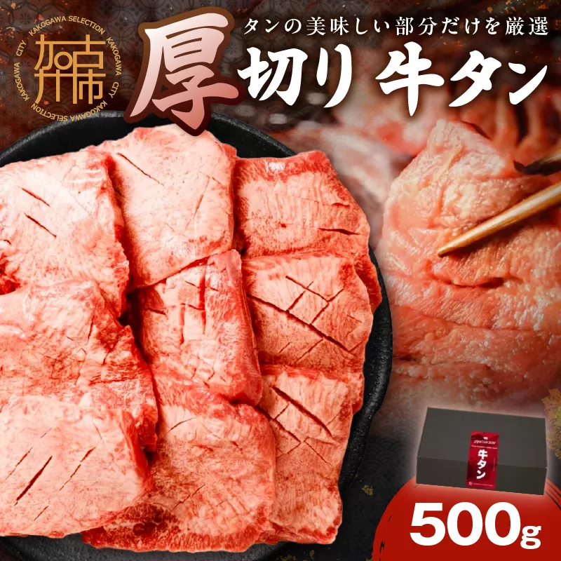 上タン厚切りたっぷり盛り500g《牛タン 上タン 厚切り たっぷり 焼肉》【2401A11507】