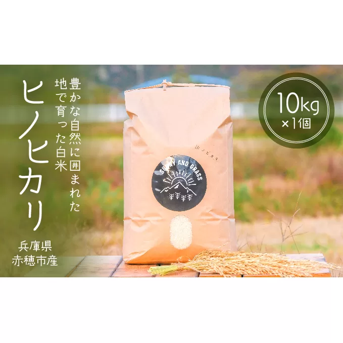 どんな料理とも相性抜群！赤穂市の清流が育んだ白米『ヒノヒカリ』（10kg×1個）