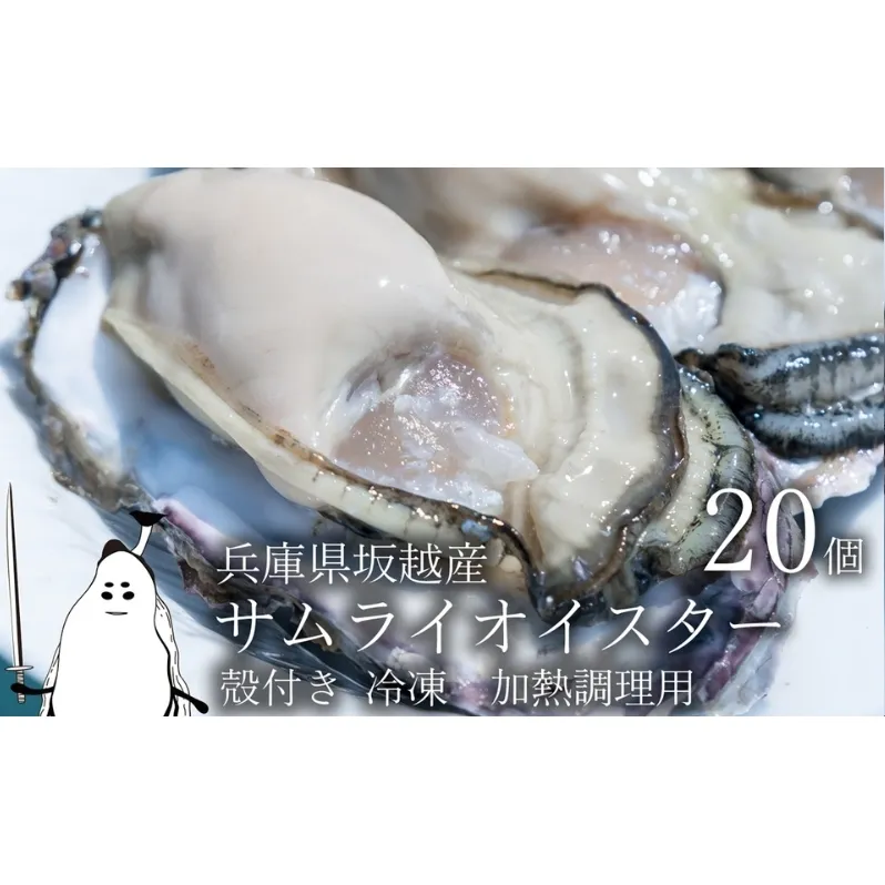 牡蠣 坂越かき 【冷凍】 殻付き 20個(加熱用)サムライオイスター 冬牡蠣