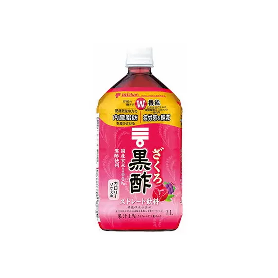 ミツカン ざくろ黒酢 ストレート1L 6本