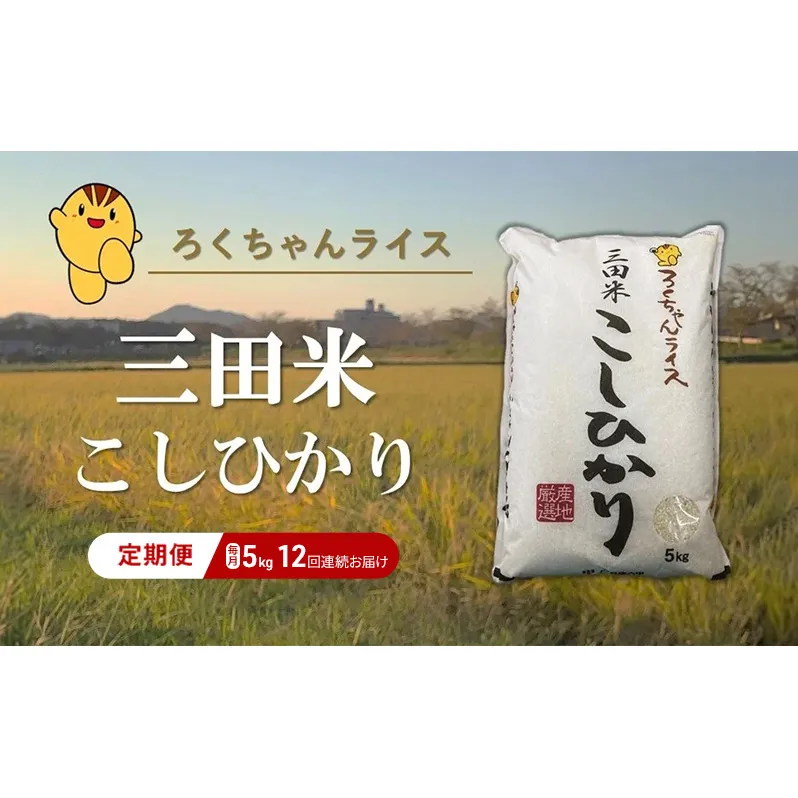 【定期便】期間限定 新米予約 令和6年度産三田米コシヒカリ5kg 12か月連続