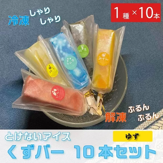 くずバー10本セット　ゆず（1種類×10本）