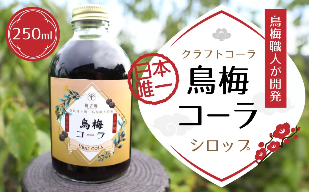 鳥梅コーラシロップ 梅古庵 奈良県 奈良市 なら 10-032