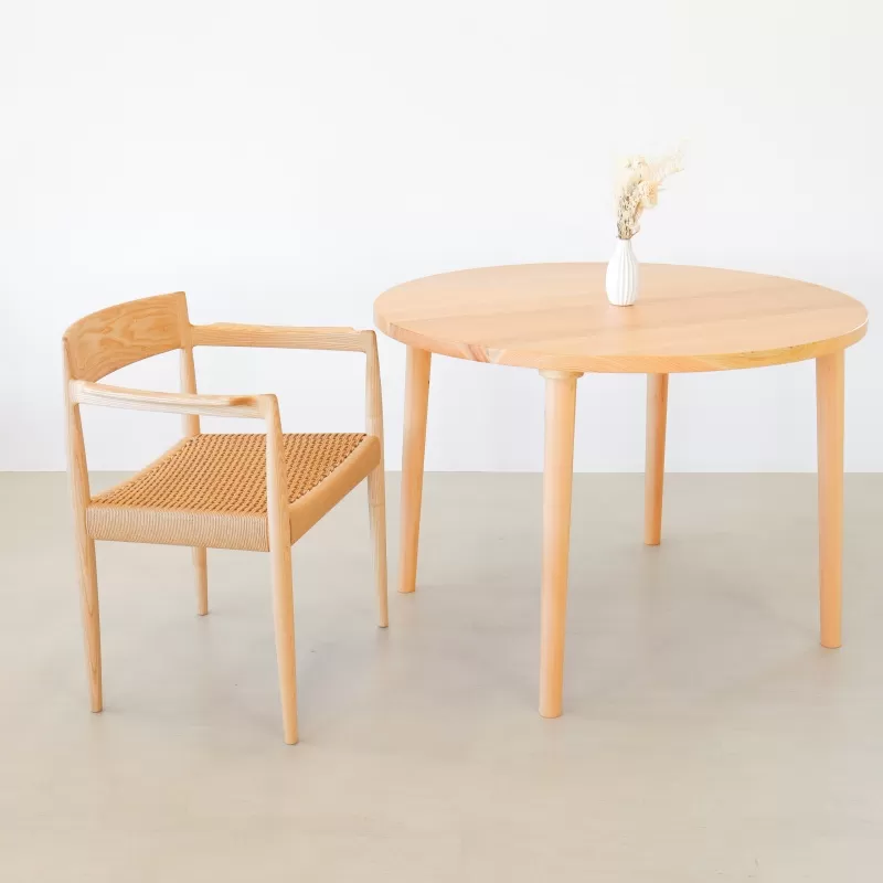 ひのきの丸テーブル　 杢美-Mokuharu- おしゃれ 木製 木 ひのき ダイニング