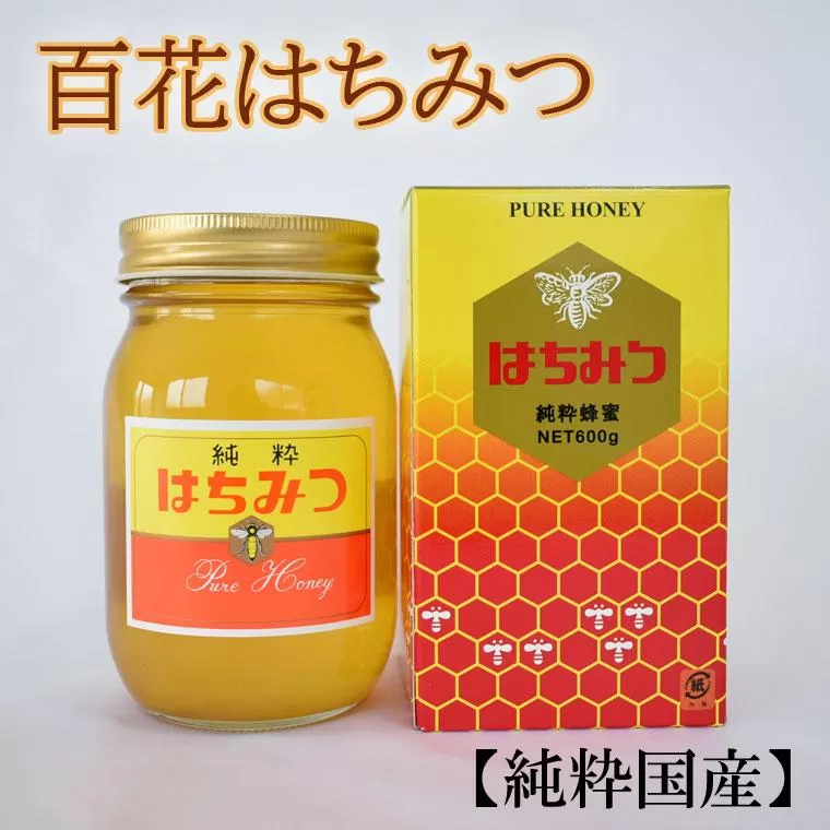 【純粋国産】和歌山県産百花はちみつ600g★2025年1月下旬発送【TM56】