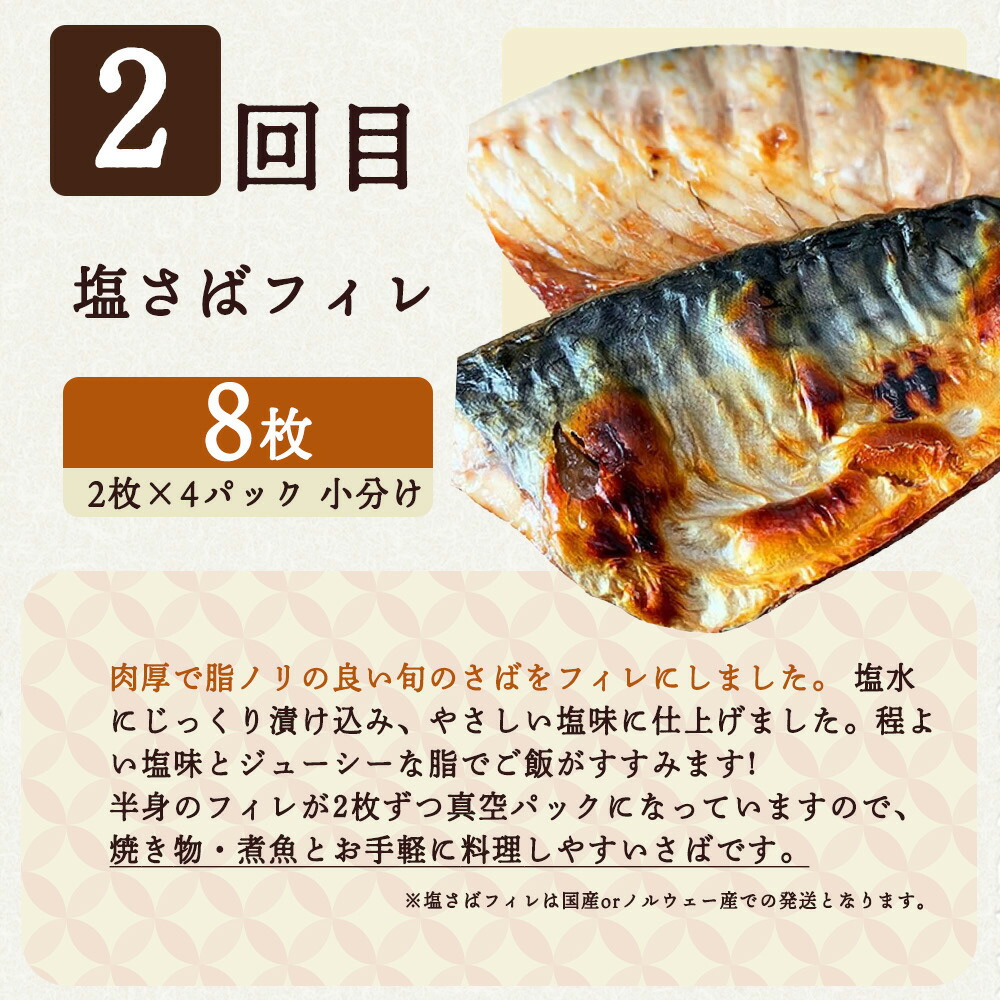 G60-T38_【定期便 全3回】魚鶴商店が選ぶ人気お魚G(銀鮭切身
