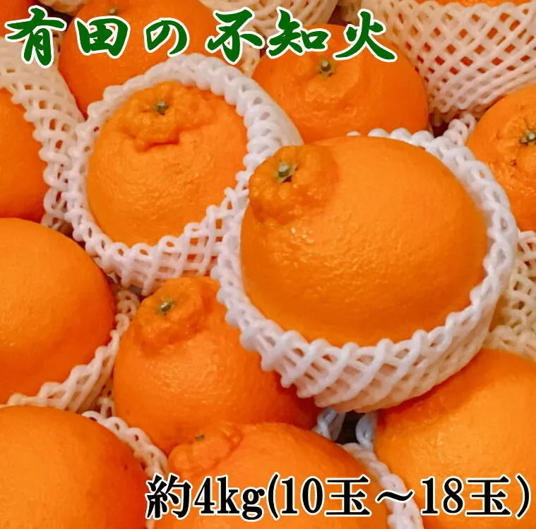 【濃厚】有田の不知火約4kg（10玉～18玉）
※2025年2月中旬～3月上旬頃に順次発送予定